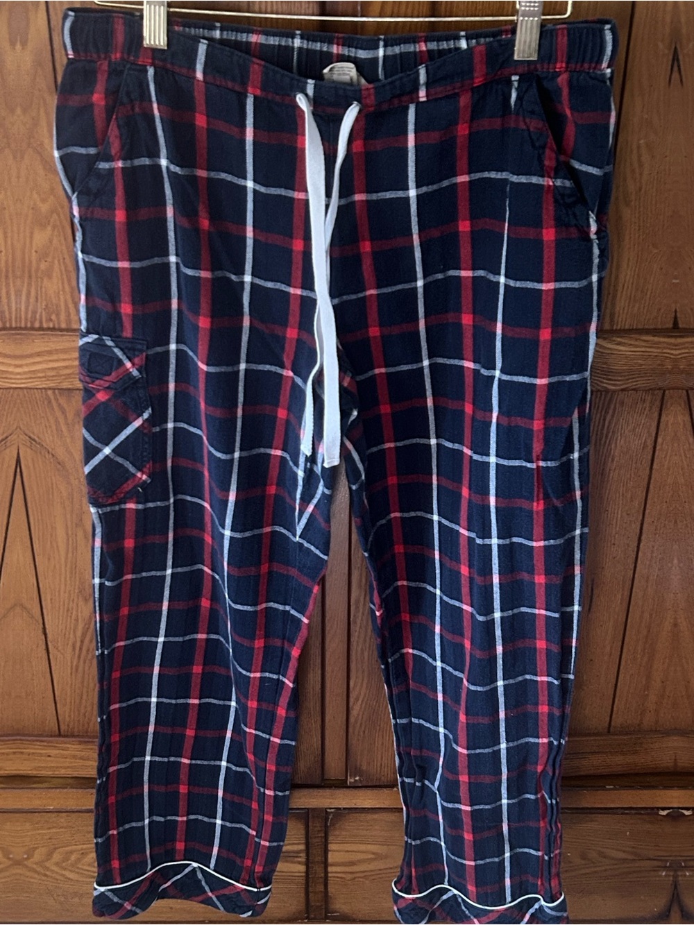 Duluth Navy Red Plaid Pajama Pants. Small